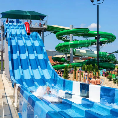 Goede prijs. Customized Size 6-8mm Thickness Fiberglass Water Park Slide Ending with Pool for Kids and Adults online