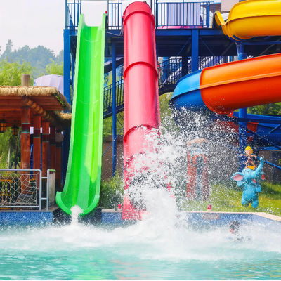 Goede prijs. Buitenzwembad Waterpark Glasvezelslee Cannon Barrel Slide Op maat gemaakte hoogte met installatie Gedetailleerde tekeningen online