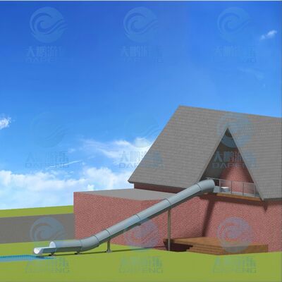 kwaliteit 4,14m Duurzame Glasvezel Gesloten Waterglijbaan Achtertuin Amusement Voor Residentiële Zwembaden Op Maat Fabriek