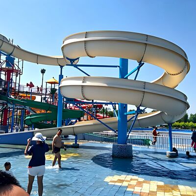 kwaliteit Groothandel commerciële glasvezel spiraal water glijbaan 6-8 mm dikte waterpark apparatuur met 1 jaar garantie Fabriek