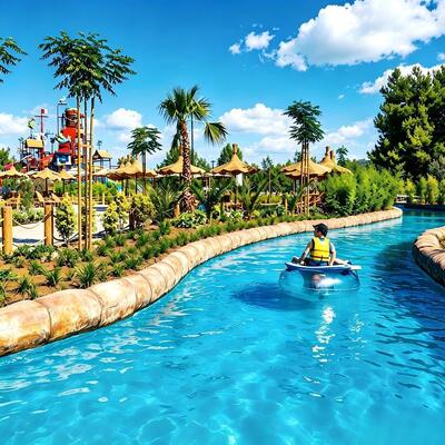 Commercial Lazy River Project Design And Equipment For Professional Water Park And Aqua Resort