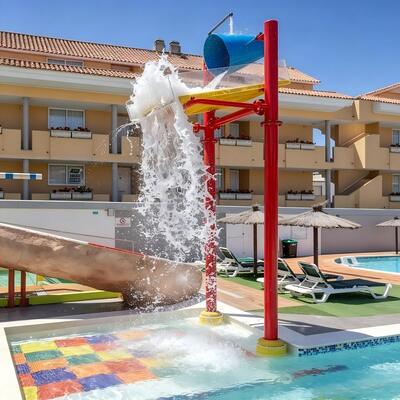 Groot 5m hoog kantelend emmerwaterparkmateriaal voor commercieel splashpad en zwembadproject