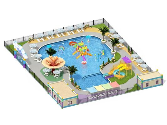 2000 vierkante meter waterglijbaan waterpark te koop, op maat ontworpen attractiepark fabrikant