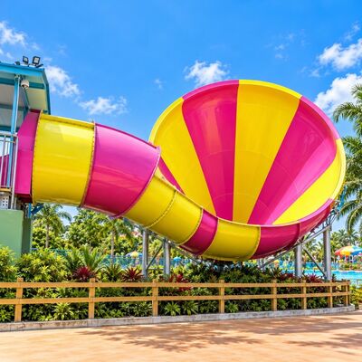 kwaliteit Meest populaire Tornado Funnel Water Glijbaan Glasvezel Regenboog Kleur Water Ride Voor Waterparken Ontwerp Fabriek