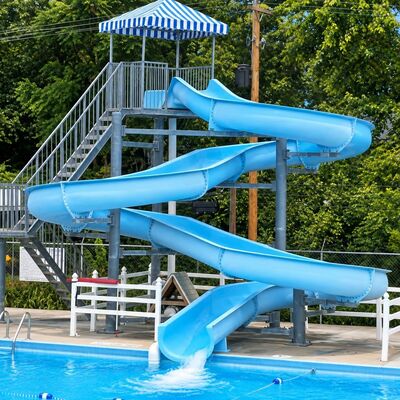 kwaliteit Glasvezel spiraal water glijbaan Custom gebogen glijbaan voor waterpark met 1-jaar garantie Fabriek